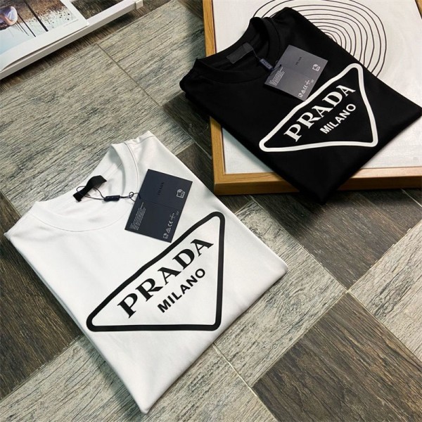 Prada プラダtシャツブランドかわいいハイブランド長袖tシャツ男女兼用大人の上質Tシャツtシャツ ユニセック ブランド S - 3XL 春秋