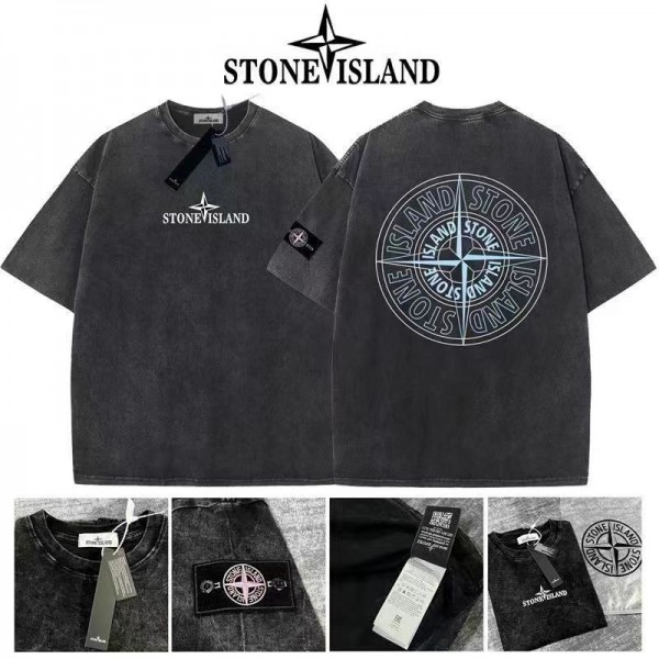 STONE ISLAND Tシャツ ブランド半袖tシャツ韓国 パチモン tシャツ大人の上質Tシャツtシャツ ユニセック ブランド