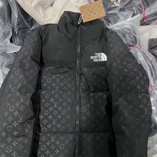 ザノースフェイス＆LVブランドダウンジャケットメンズ  THE NORTH FACE&ルイヴィトンダウンコート 中綿コート M - 4XL 暖かい カジュアル 秋冬服 防寒 撥水 軽量 オシャレ アウター 冬 おしゃれ ユニセックス