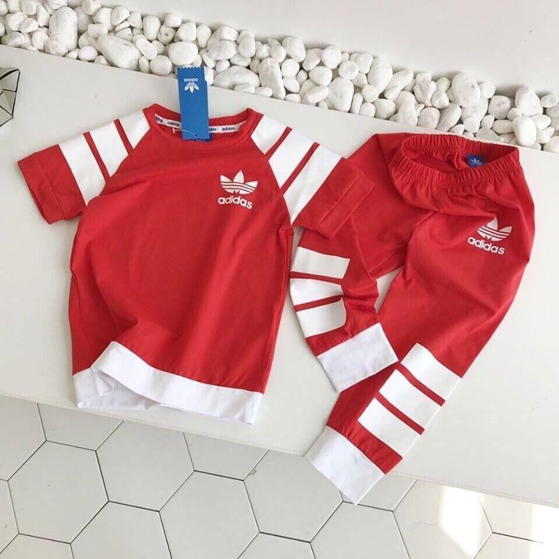 市場 セットアップ Tシャツ キッズ Adidas 3ストライプス ジュニア服 上下セット 女の子 ショーツ 子供服 男の子