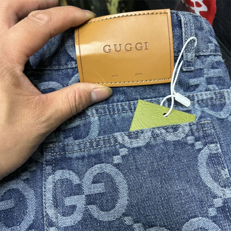 ブランドgucci ハイウェストデニムパンツ